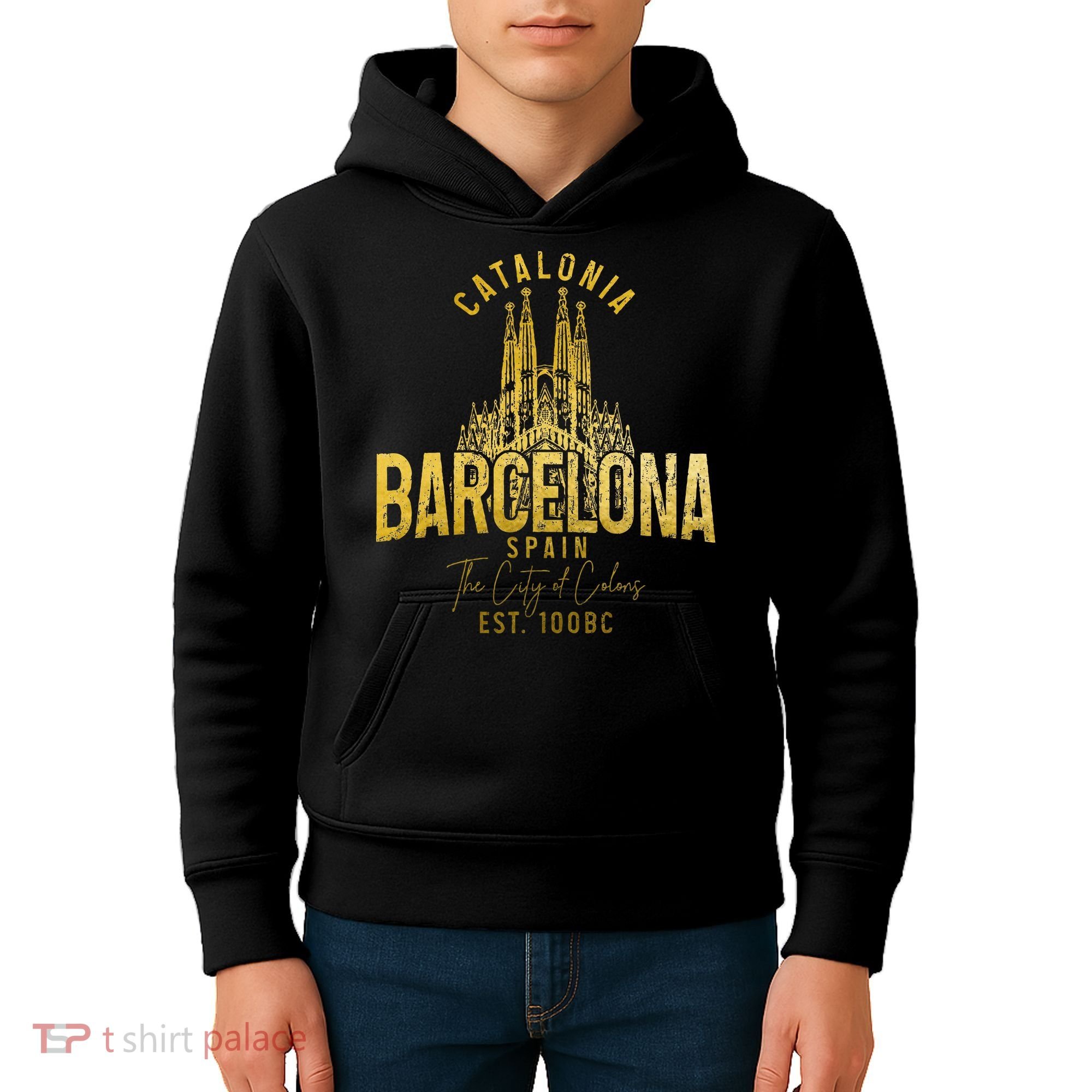 Barcelona Spain Souvenir Catalonia Kids Hoodie