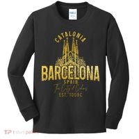 Barcelona Spain Souvenir Catalonia Kids Long Sleeve Shirt thumb 0
