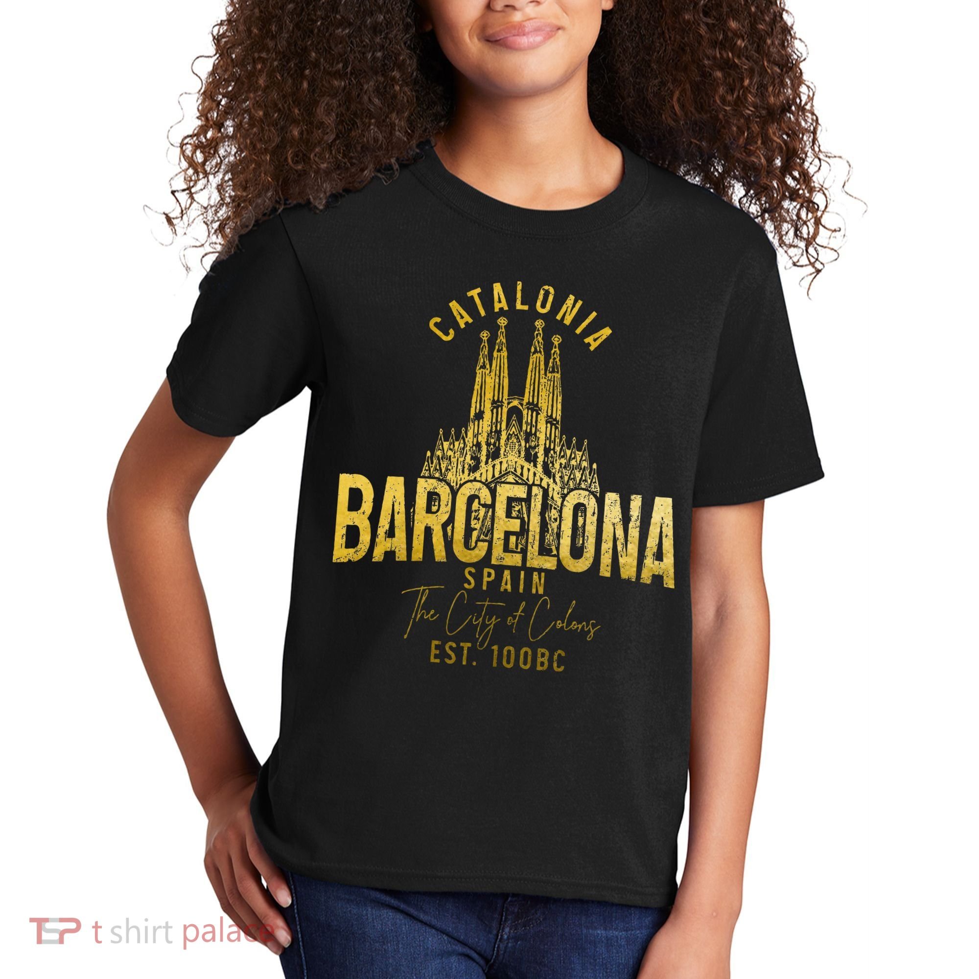 Barcelona Spain Souvenir Catalonia Kids T-Shirt