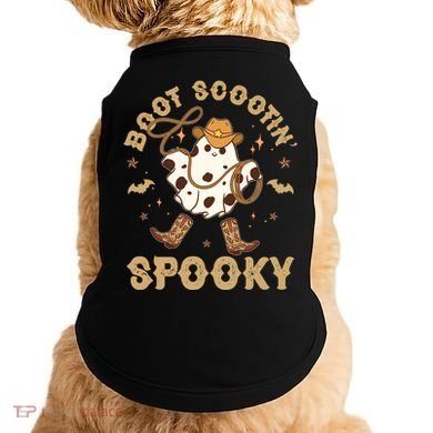Boot Scootin Spooky Cute Halloween Cowboy Ghost Doggie Tank