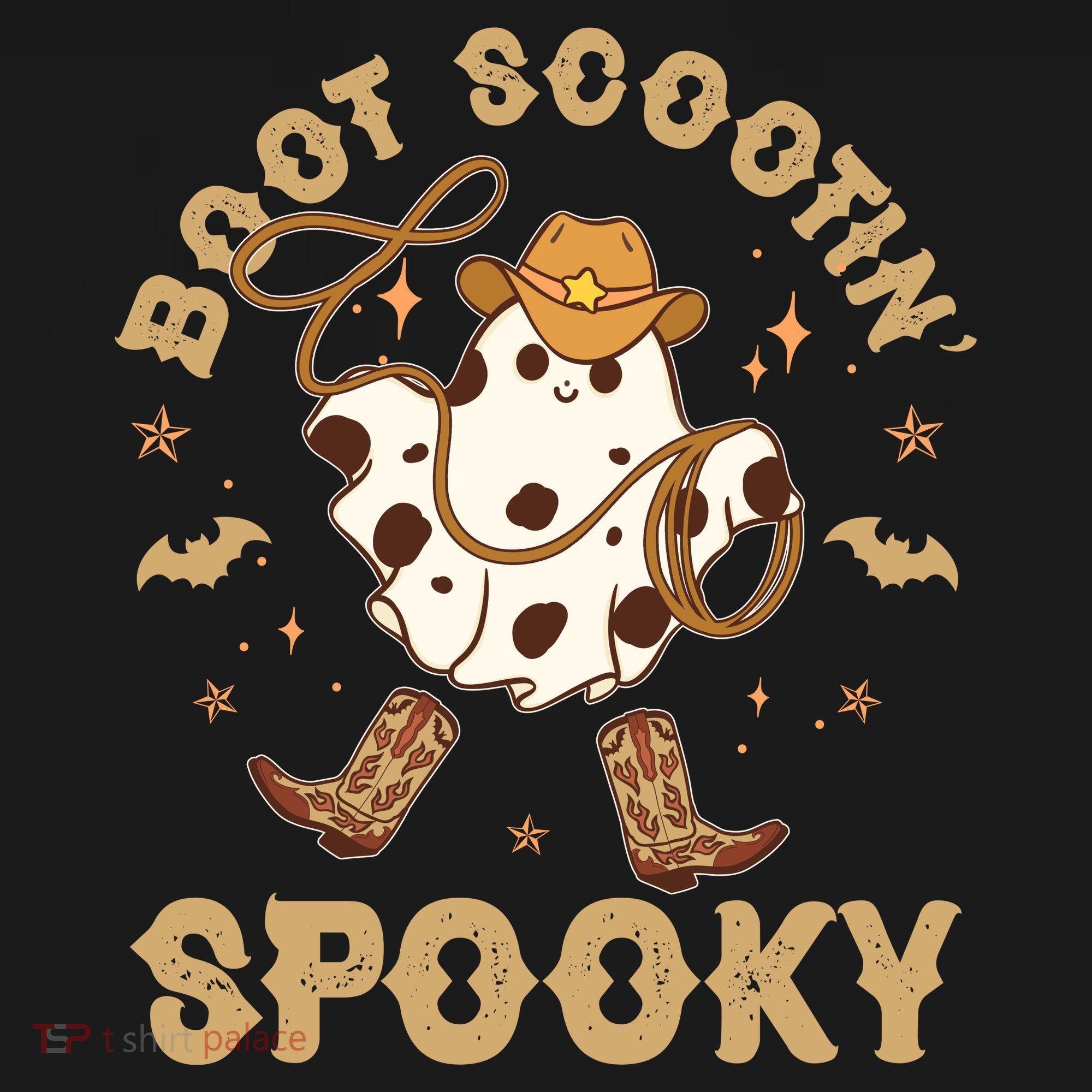 Boot Scootin Spooky Cute Halloween Cowboy Ghost Bucket Hat