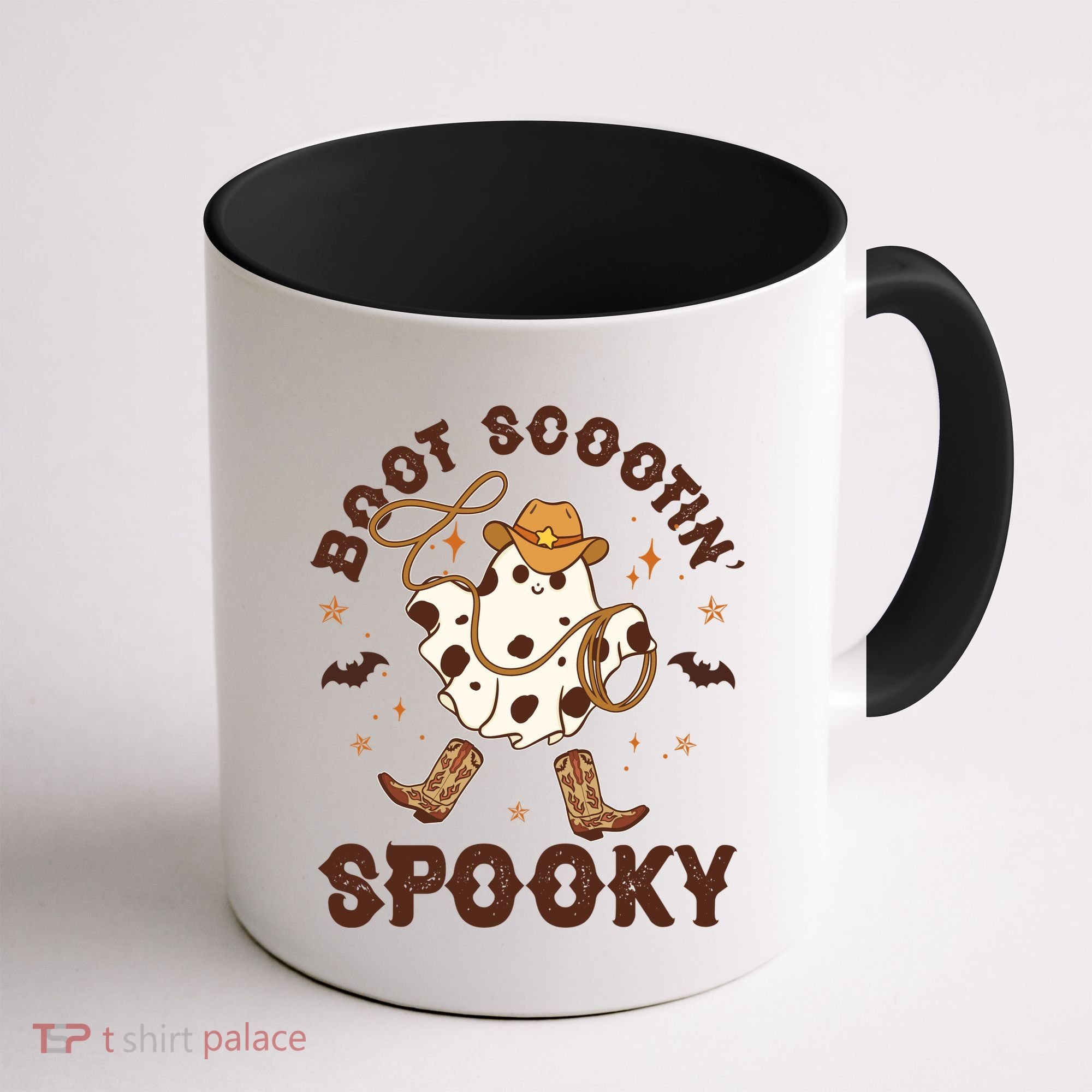 Boot Scootin Spooky Cute Halloween Cowboy Ghost Coffee Mug