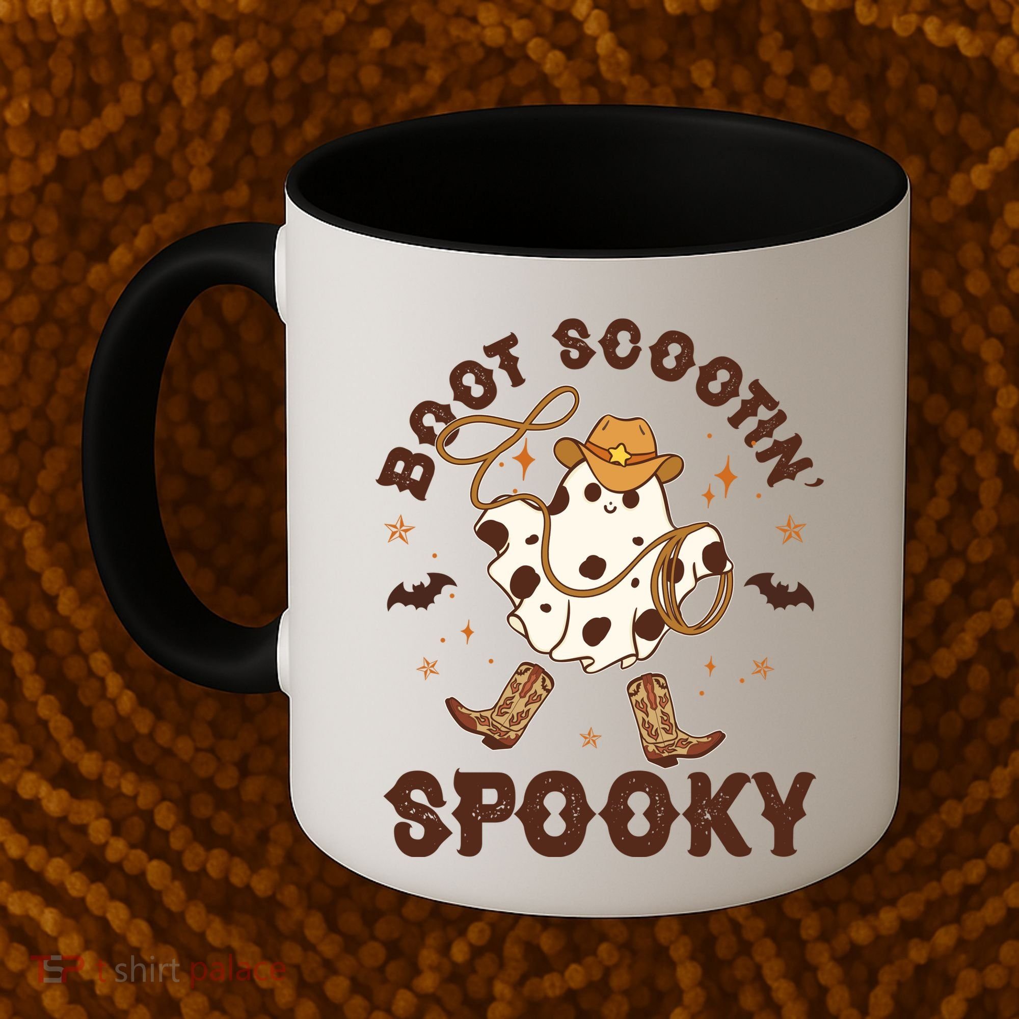 Boot Scootin Spooky Cute Halloween Cowboy Ghost Coffee Mug