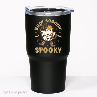 Boot Scootin Spooky Cute Halloween Cowboy Ghost Tumbler