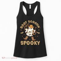 Boot Scootin Spooky Cute Halloween Cowboy Ghost Women's Tank Top thumb 0