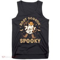Boot Scootin Spooky Cute Halloween Cowboy Ghost Tank Top thumb 0