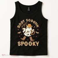 Boot Scootin Spooky Cute Halloween Cowboy Ghost Tank Top thumb 2