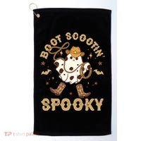 Boot Scootin Spooky Cute Halloween Cowboy Ghost Golf Towel thumb 0