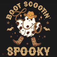 Boot Scootin Spooky Cute Halloween Cowboy Ghost Visor thumb 3