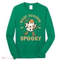 Boot Scootin Spooky Cute Halloween Cowboy Ghost Long Sleeve Shirt thumb 0