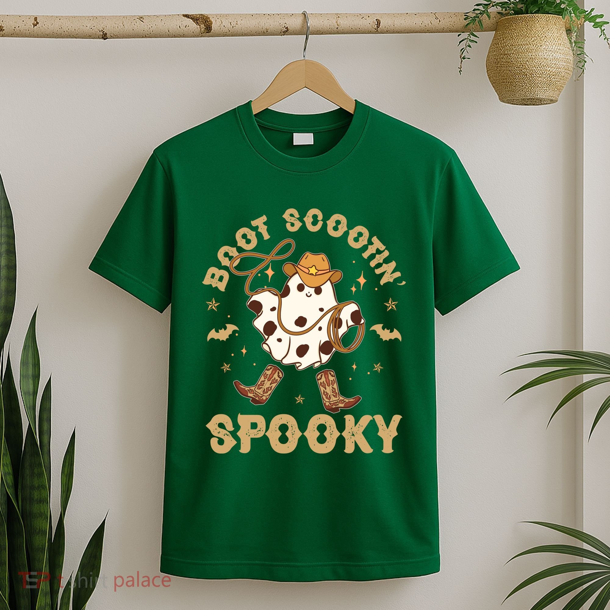 Boot Scootin Spooky Cute Halloween Cowboy Ghost T-Shirt