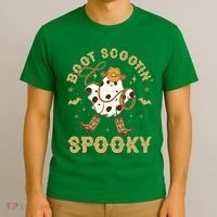 Boot Scootin Spooky Cute Halloween Cowboy Ghost T-Shirt thumb 3