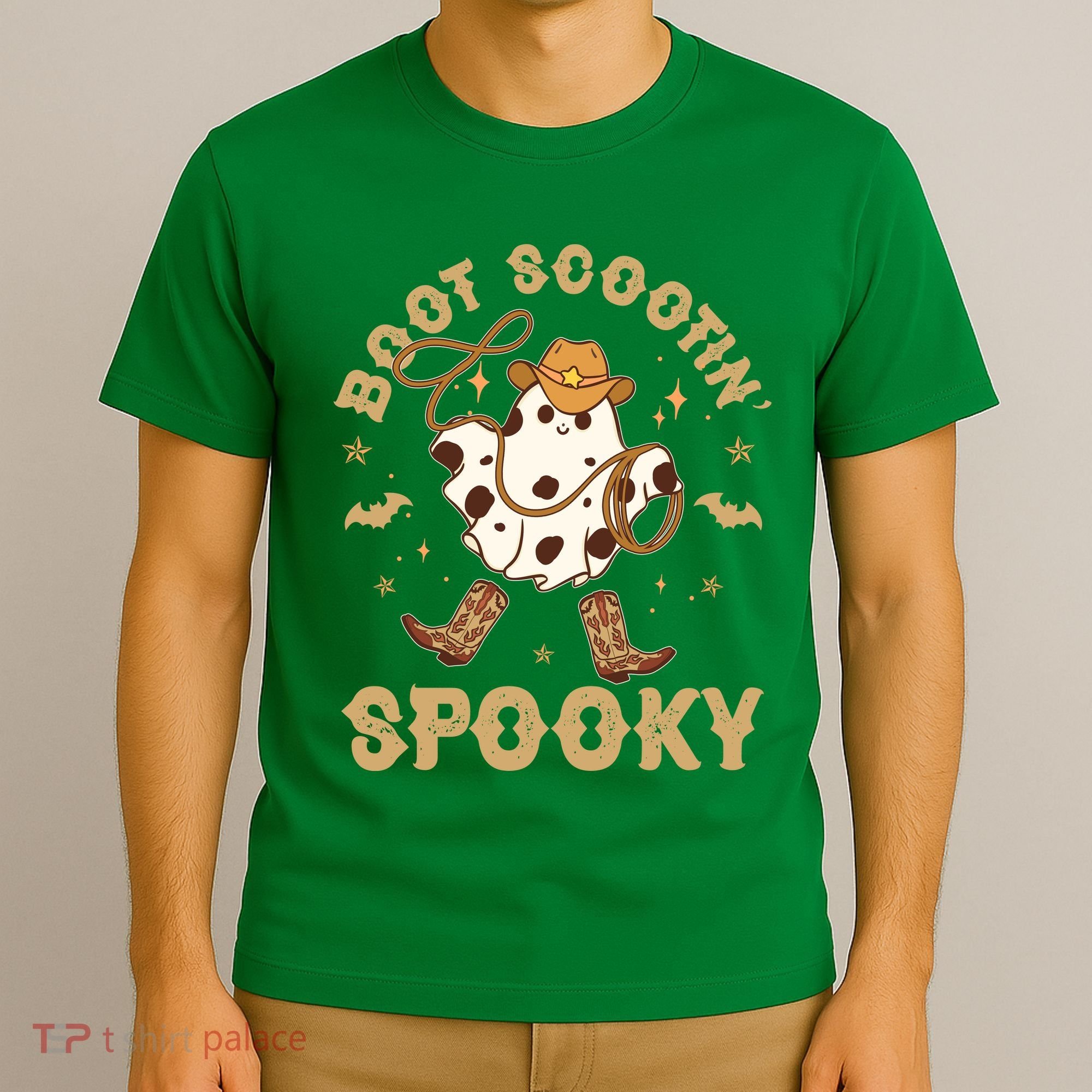 Boot Scootin Spooky Cute Halloween Cowboy Ghost T-Shirt