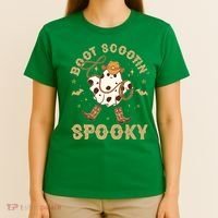 Boot Scootin Spooky Cute Halloween Cowboy Ghost T-Shirt thumb 4