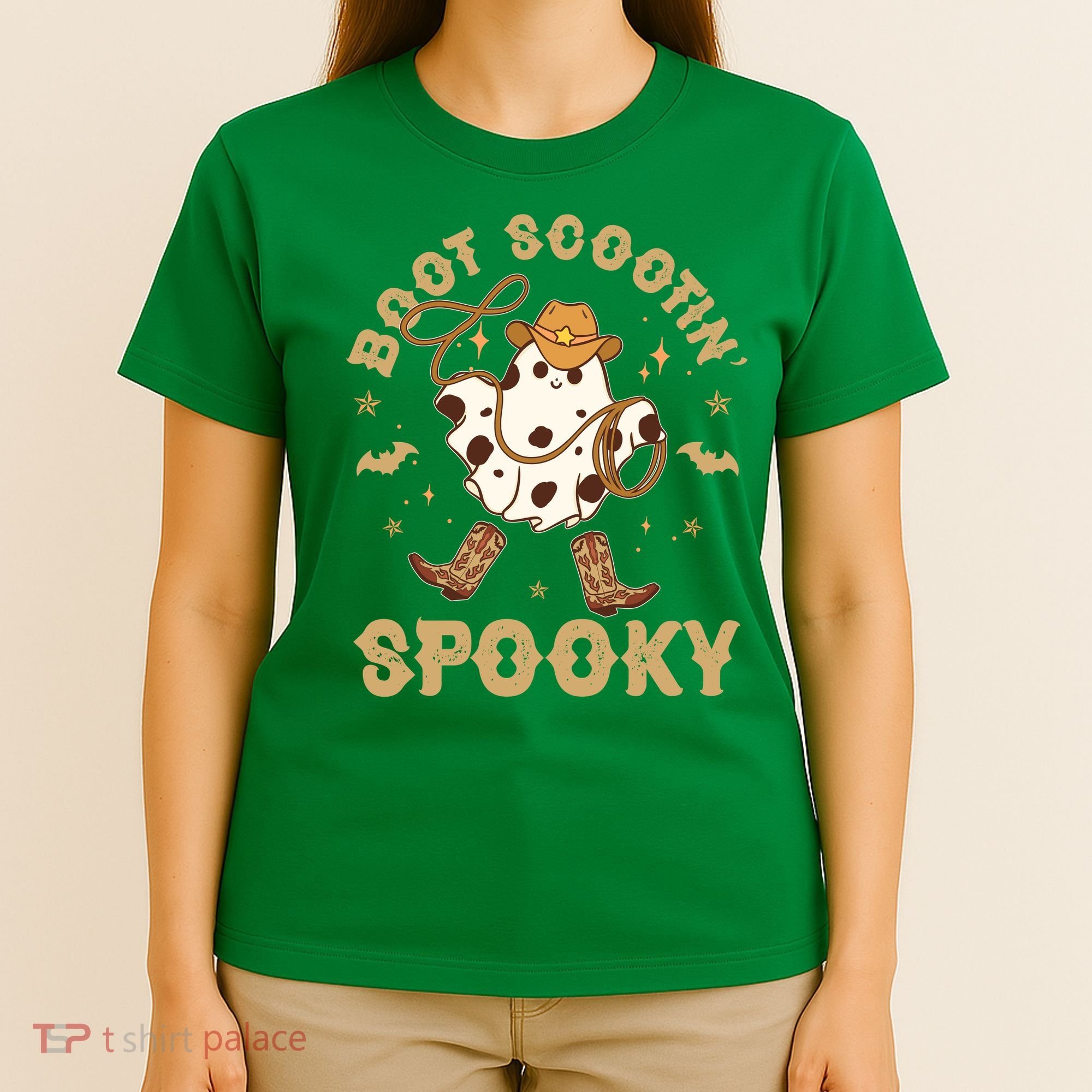 Boot Scootin Spooky Cute Halloween Cowboy Ghost T-Shirt