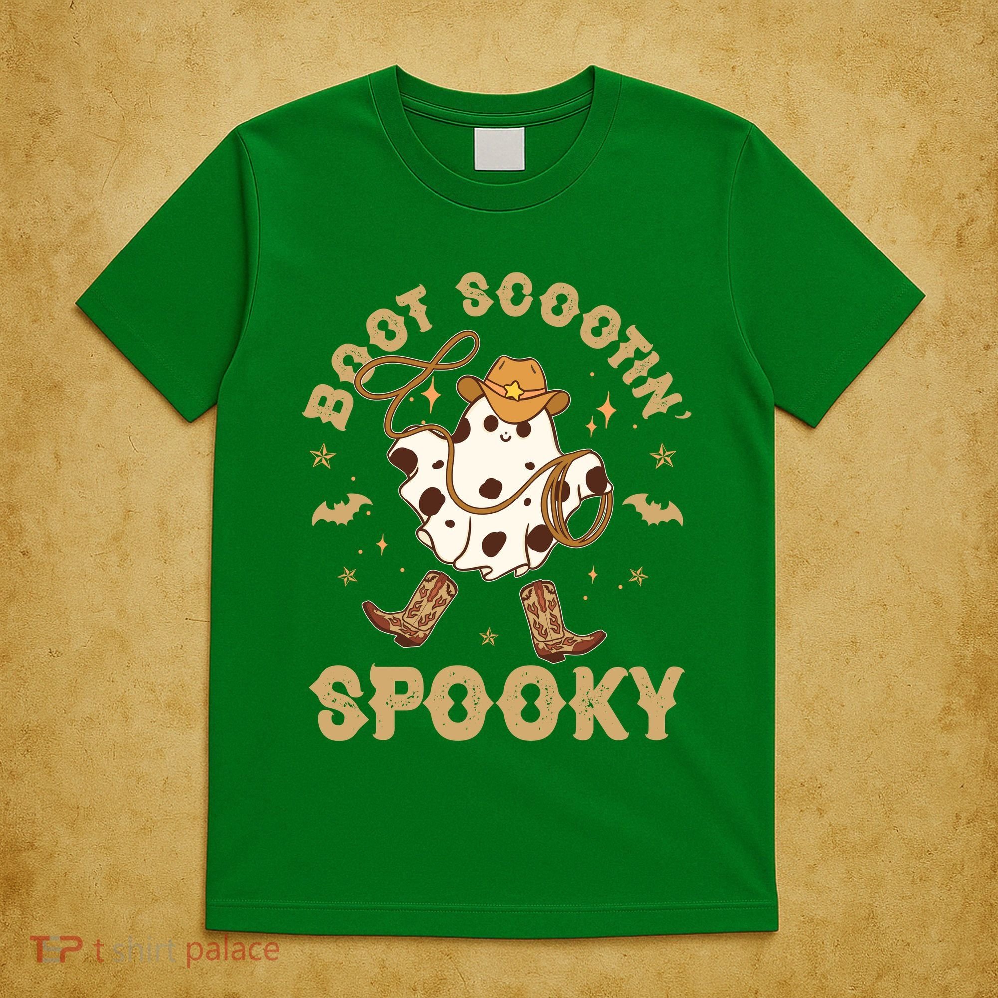 Boot Scootin Spooky Cute Halloween Cowboy Ghost T-Shirt