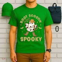 Boot Scootin Spooky Cute Halloween Cowboy Ghost T-Shirt thumb 6