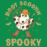 Boot Scootin Spooky Cute Halloween Cowboy Ghost Ornament thumb 1