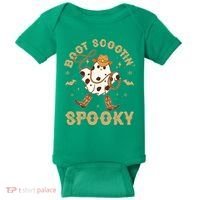 Boot Scootin Spooky Cute Halloween Cowboy Ghost Baby Bodysuit thumb 0