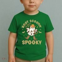 Boot Scootin Spooky Cute Halloween Cowboy Ghost Toddler T-Shirt thumb 2