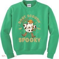 Boot Scootin Spooky Cute Halloween Cowboy Ghost Kids Sweatshirt thumb 0