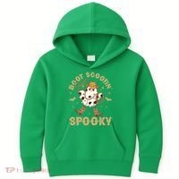 Boot Scootin Spooky Cute Halloween Cowboy Ghost Kids Hoodie thumb 0