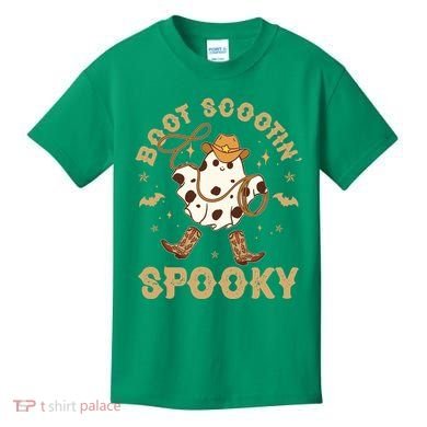 Boot Scootin Spooky Cute Halloween Cowboy Ghost Kids T-Shirt