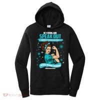 Be Strong Speak Out Against Sexual Violence Sexual Assault Warrior Women's Hoodie thumb 0