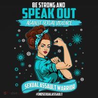Be Strong Speak Out Against Sexual Violence Sexual Assault Warrior Ornament thumb 1