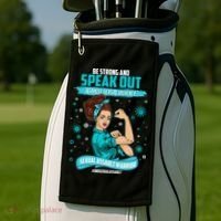 Be Strong Speak Out Against Sexual Violence Sexual Assault Warrior Golf Towel thumb 2