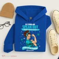 Be Strong Speak Out Against Sexual Violence Sexual Assault Warrior Hoodie thumb 4