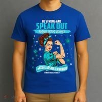 Be Strong Speak Out Against Sexual Violence Sexual Assault Warrior T-Shirt thumb 3