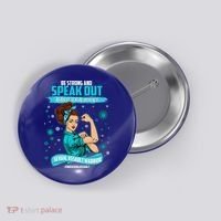 Be Strong Speak Out Against Sexual Violence Sexual Assault Warrior Button thumb 0