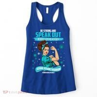 Be Strong Speak Out Against Sexual Violence Sexual Assault Warrior Women's Tank Top thumb 0