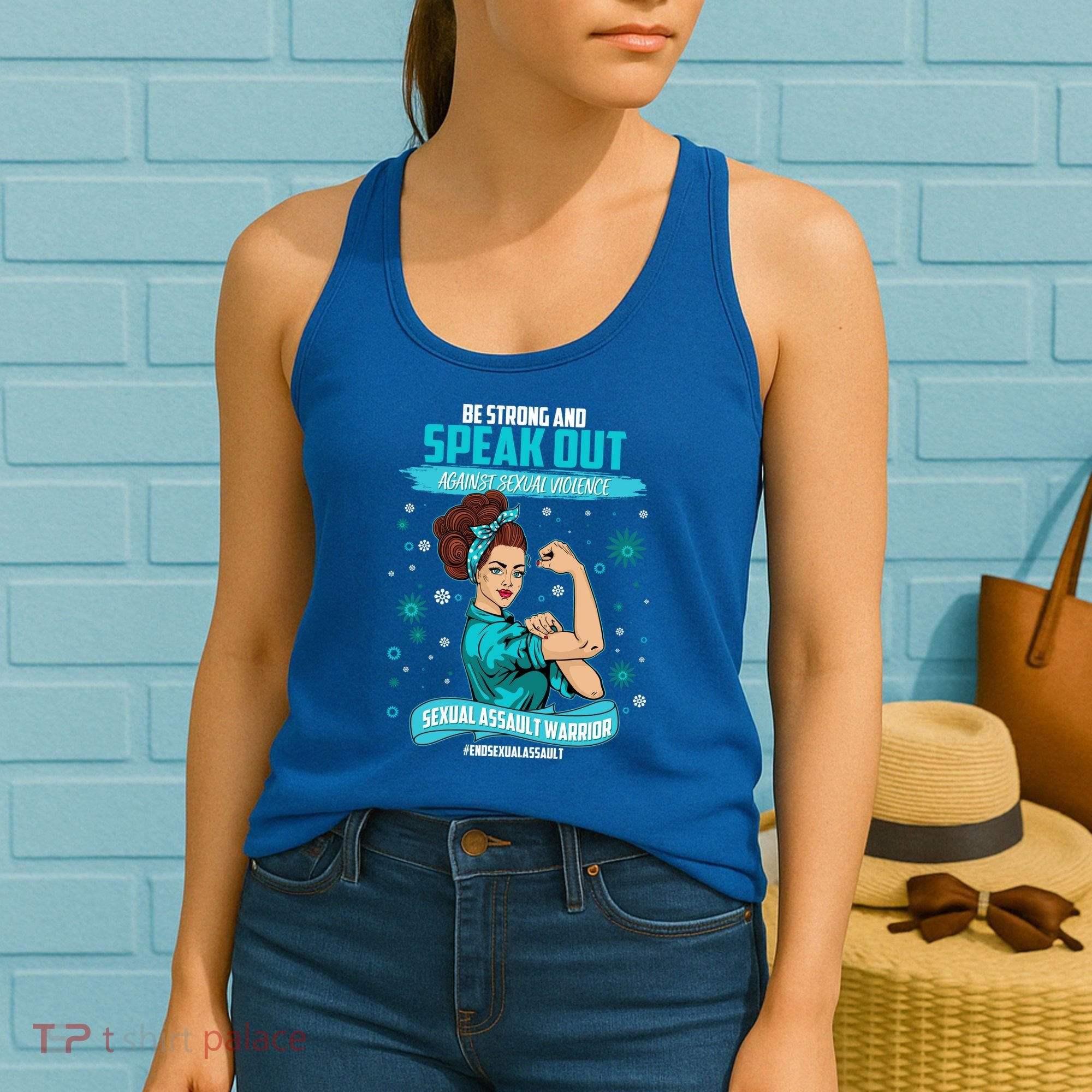 Be Strong Speak Out Against Sexual Violence Sexual Assault Warrior Women's Tank Top