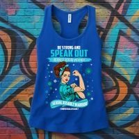 Be Strong Speak Out Against Sexual Violence Sexual Assault Warrior Women's Tank Top thumb 3
