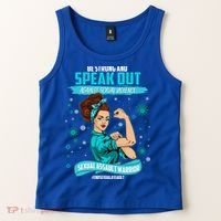 Be Strong Speak Out Against Sexual Violence Sexual Assault Warrior Tank Top thumb 2