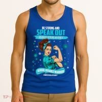 Be Strong Speak Out Against Sexual Violence Sexual Assault Warrior Tank Top thumb 3