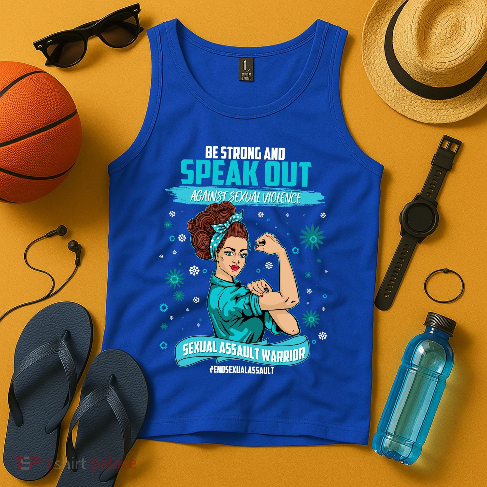 Be Strong Speak Out Against Sexual Violence Sexual Assault Warrior Tank Top