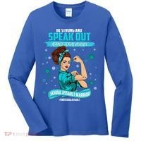 Be Strong Speak Out Against Sexual Violence Sexual Assault Warrior Women's Long Sleeve Shirt thumb 0