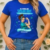 Be Strong Speak Out Against Sexual Violence Sexual Assault Warrior Women's T-Shirt thumb 2