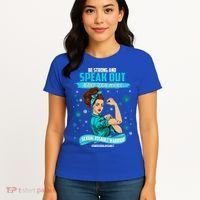 Be Strong Speak Out Against Sexual Violence Sexual Assault Warrior Women's T-Shirt thumb 4