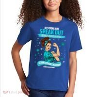 Be Strong Speak Out Against Sexual Violence Sexual Assault Warrior Kids T-Shirt thumb 2