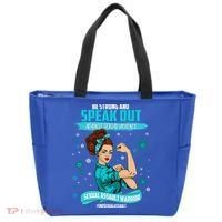 Be Strong Speak Out Against Sexual Violence Sexual Assault Warrior Tote Bag thumb 0