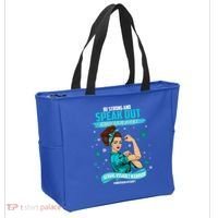 Be Strong Speak Out Against Sexual Violence Sexual Assault Warrior Tote Bag thumb 2