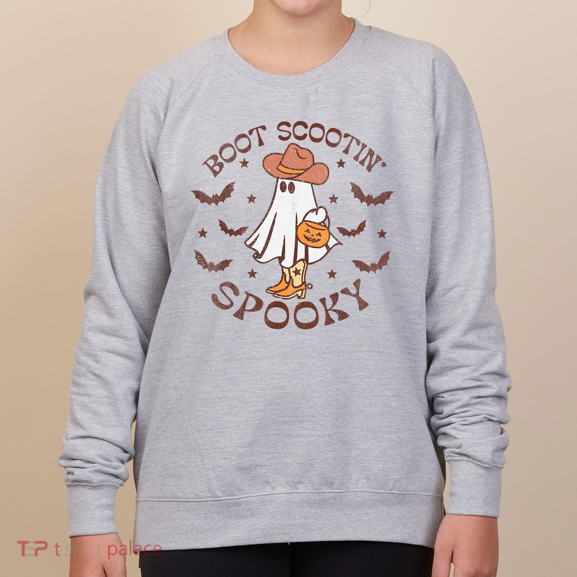 Boot Scootin Spooky Western Halloween Retro Fall Halloween Women's Sweatshirt