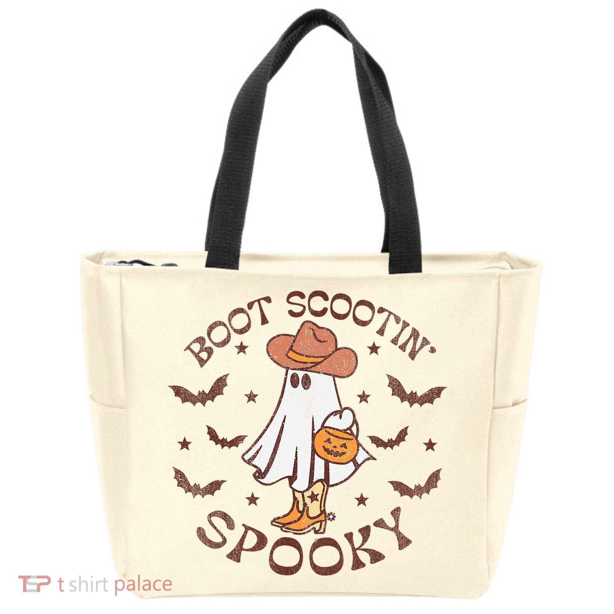Boot Scootin Spooky Western Halloween Retro Fall Halloween Tote Bag