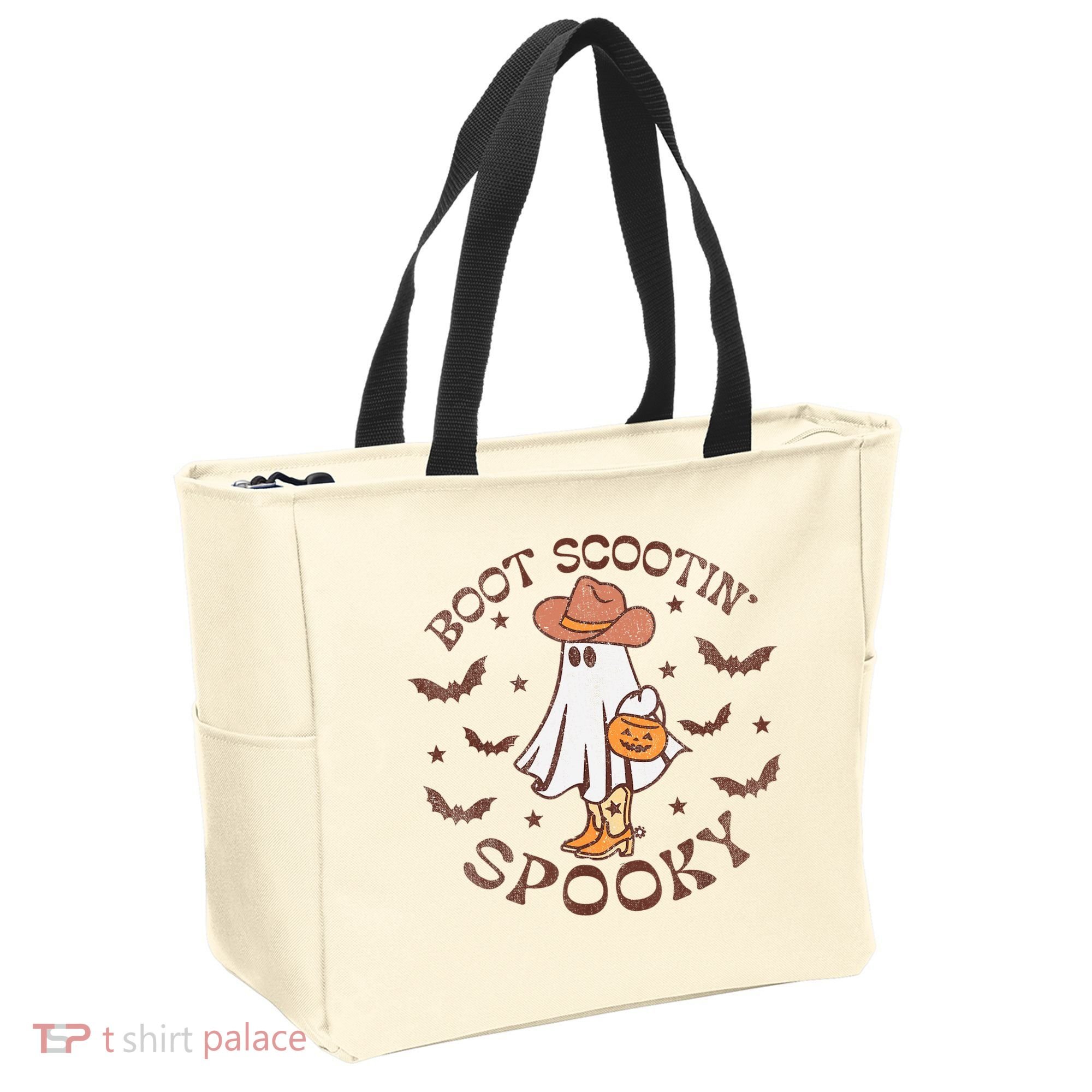 Boot Scootin Spooky Western Halloween Retro Fall Halloween Tote Bag