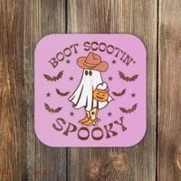 Boot Scootin Spooky Western Halloween Retro Fall Halloween Coaster thumb 0