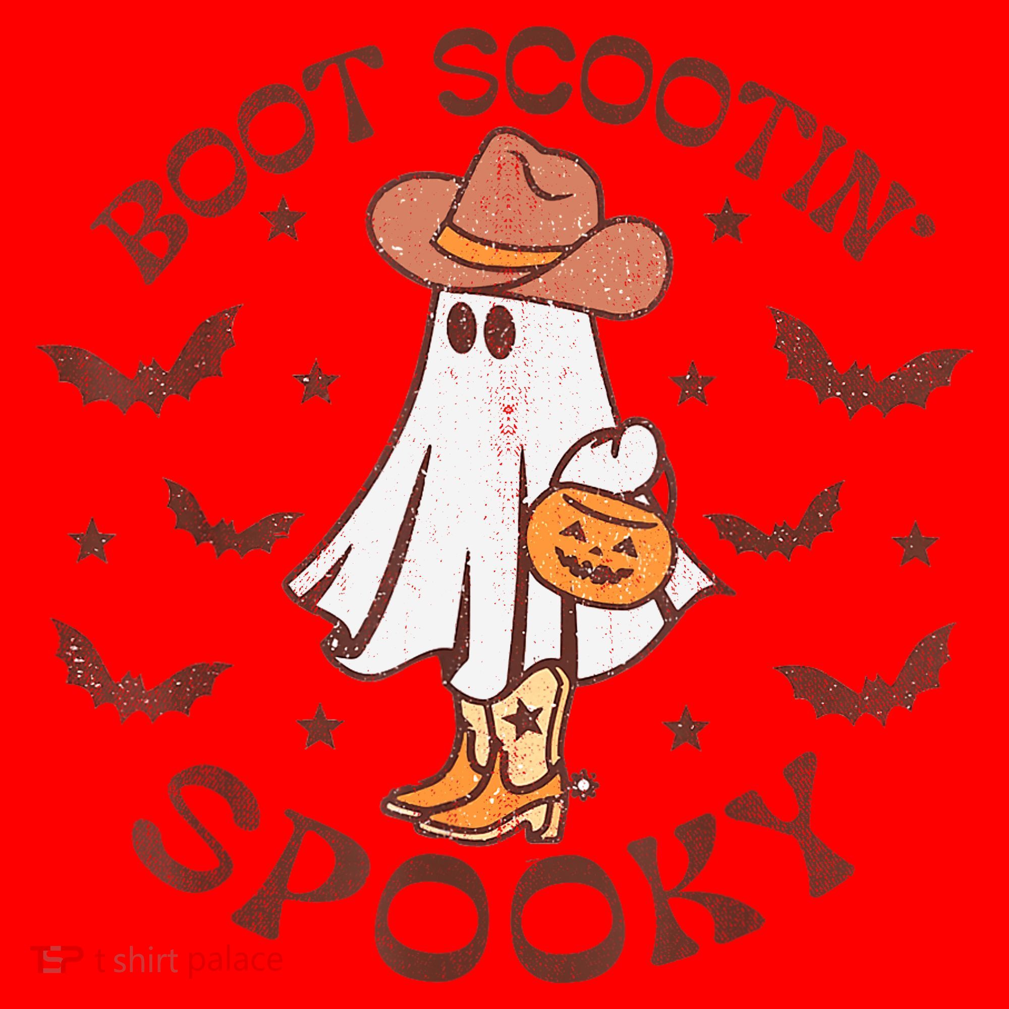 Boot Scootin Spooky Western Halloween Retro Fall Halloween Santa Hat